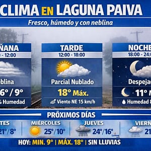 Fresco, húmedo y con neblina en Laguna Paiva